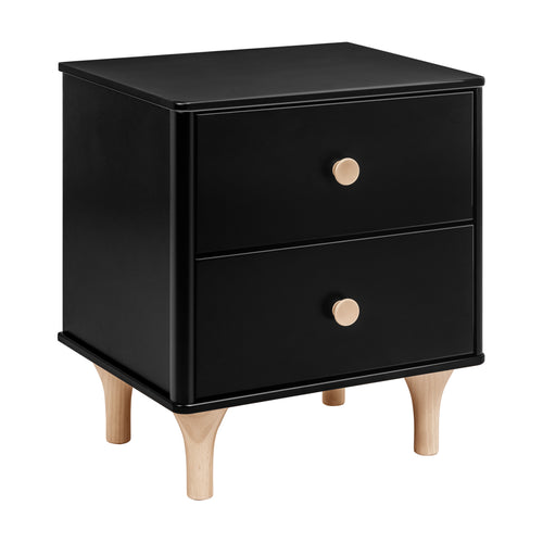 M9060BNX,Lolly Nightstand with USB Port in Black and Washed Natural