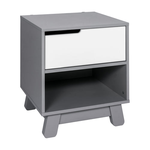 M4260GW,Hudson Nightstand with USB Port in Grey and White