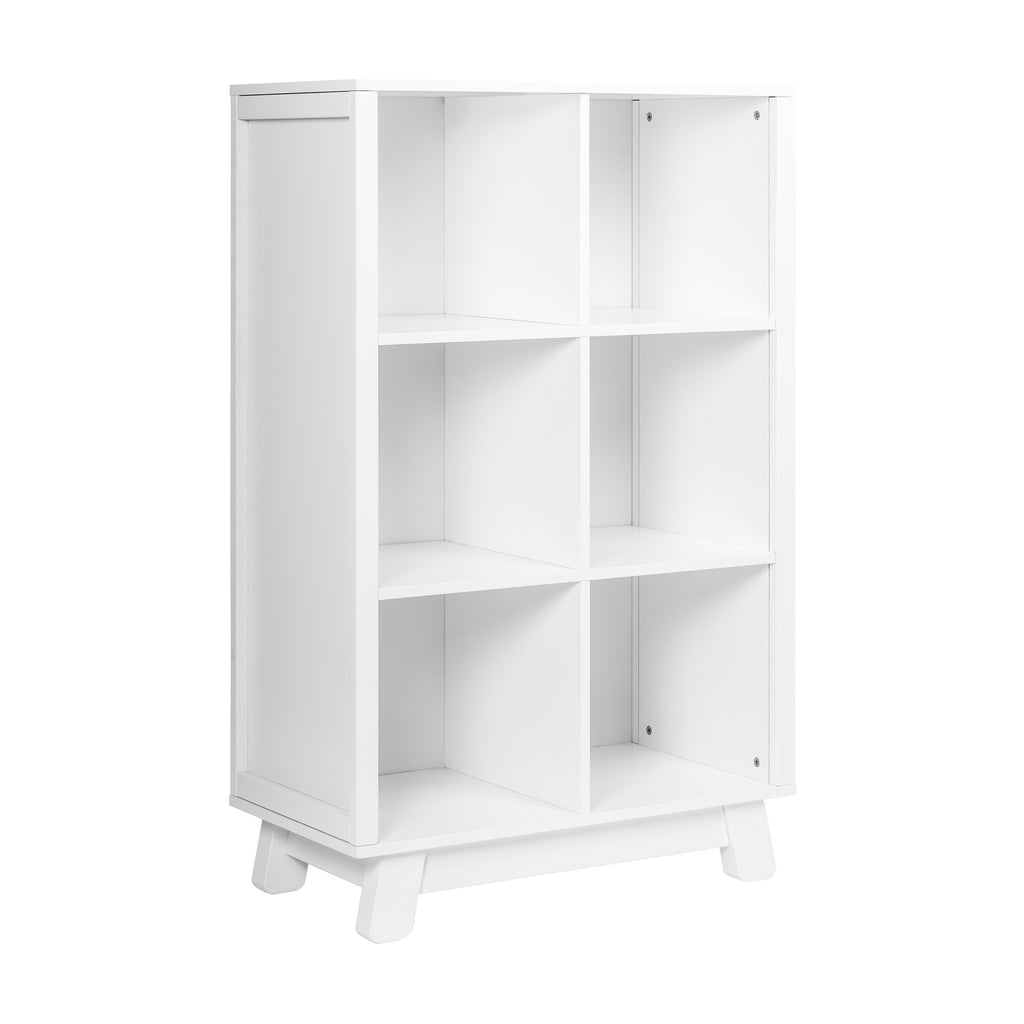 M4211W,Hudson Cubby Bookcase in White