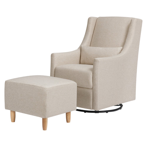 M11287PBEW,Toco Swivel Glider and Ottoman in Performance Beach Eco-Weave