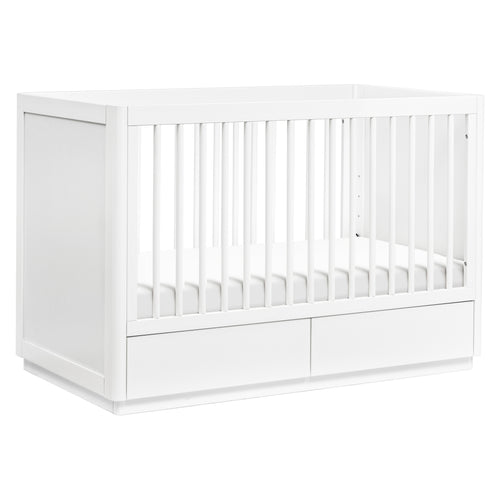 M21601W,Bento 3-in-1 Convertible Storage Crib w/Toddler Bed Conversion Kit in White