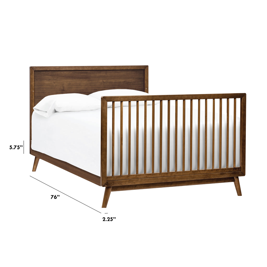 M7689NL,Full Size Bed Conversion Kit in Natural Walnut