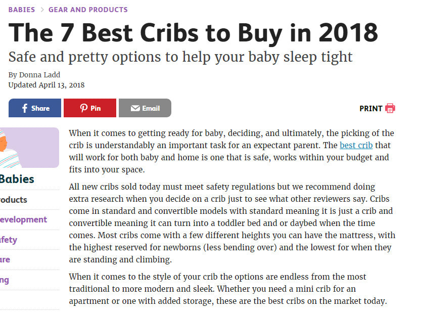 very well family best cribs 2018