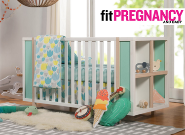 babyletto Bingo Crib featured in Fit Pregnancy and Baby July 2016