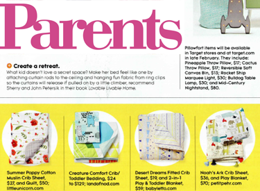 babyletto Desert Dreams Collection featured in Parents Magazine