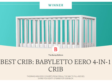 babyletto Eero Crib featured in The Bump