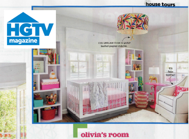 babyletto Harlow Acrylic Crib featured in Sabrina Soto nursery in HGTV Magazine