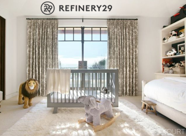 image of babyletto Hudson Crib featured in Refinery29 Kourtney Kardashian son Reign nursery
