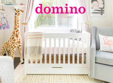 image of babyletto Mercer Crib designed by Laurel and Wolf featured in Domino Magazine