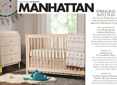 babyletto Pure Core Mattress in Gelato Crib featured in Modern Luxury Manhattan