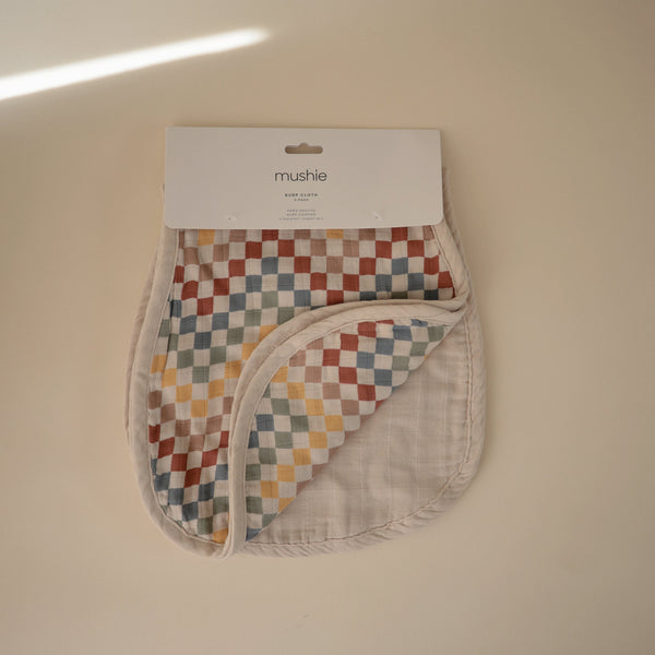 MBC-209, Organic Cotton Muslin Burp Cloth 2-Pack