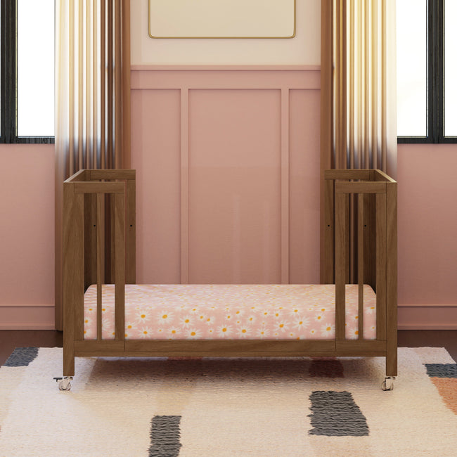 M30880NL,Babyletto,Rolli 9-in-1 Convertible All-Stages® Crib w/ Bassinet & Toddler Bed Kits in Natural Walnut