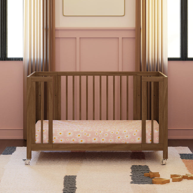M30880NL,Babyletto,Rolli 9-in-1 Convertible All-Stages® Crib w/ Bassinet & Toddler Bed Kits in Natural Walnut