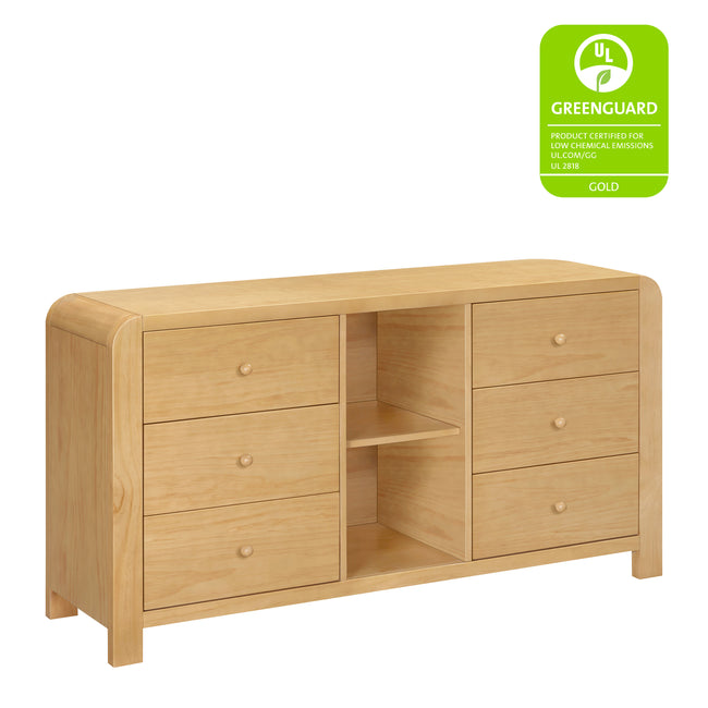 M18416HY,Babyletto Kids,TipToe 6-Drawer Assembled Dresser with Cubbies in Honey