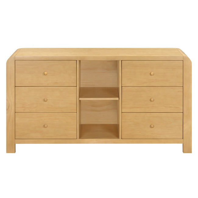 M18416HY,Babyletto Kids,TipToe 6-Drawer Assembled Dresser with Cubbies in Honey