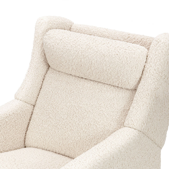 M11283AT,Babyletto,Kiwi Deluxe Power Glider Recliner w/Heat&Massage in Almond Teddy Loop