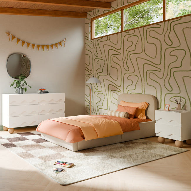 M31269PBEW,Babyletto Kids,Nara Twin Bed in Performance Beach Eco-Weave