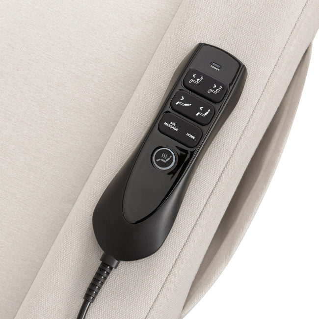 M11283PCMEW,Babyletto,Kiwi Deluxe Power Glider Recliner w/Heat&Massage in Performance Cream Eco-Weave