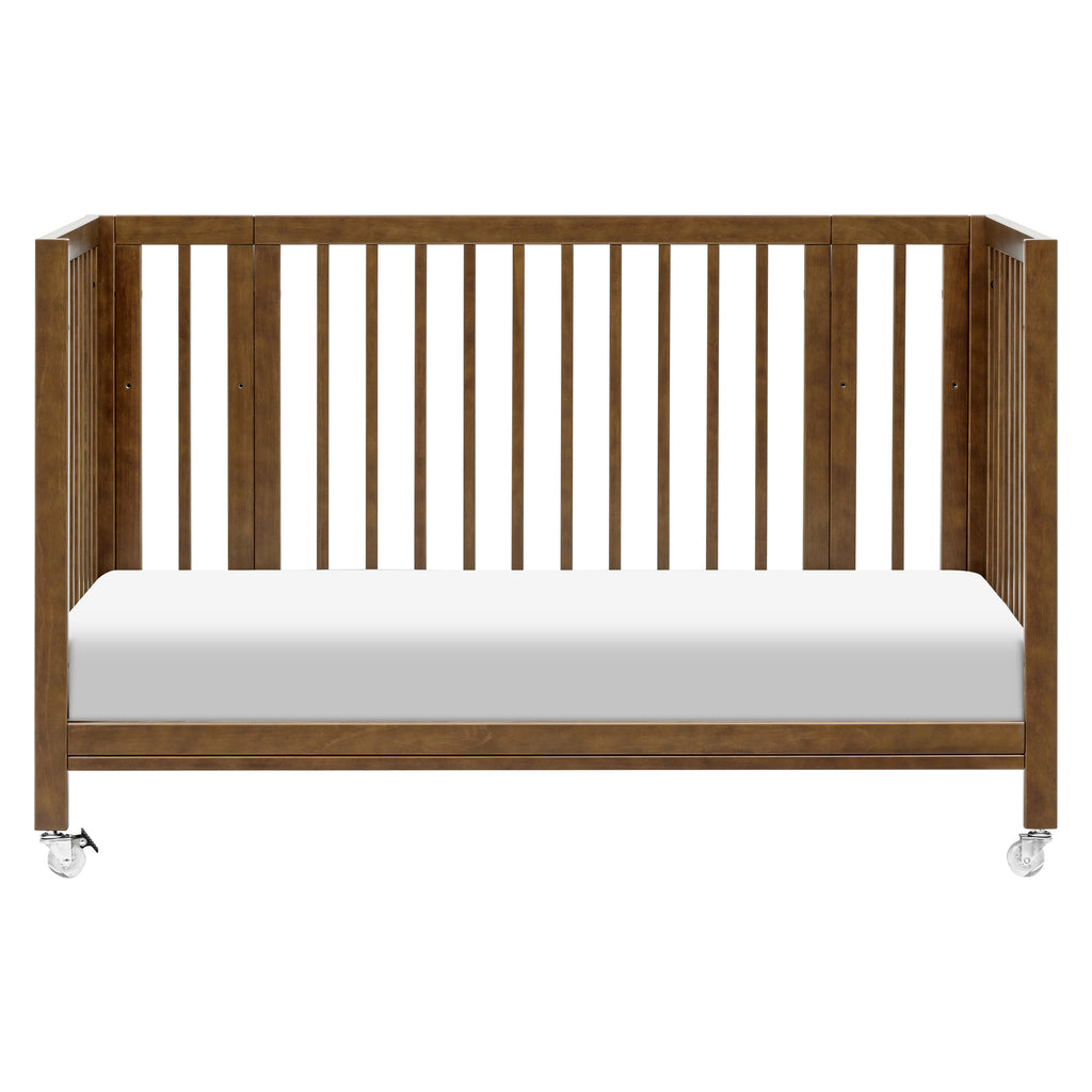 M30880NL,Babyletto,Rolli 9-in-1 Convertible All-Stages® Crib w/ Bassinet & Toddler Bed Kits in Natural Walnut