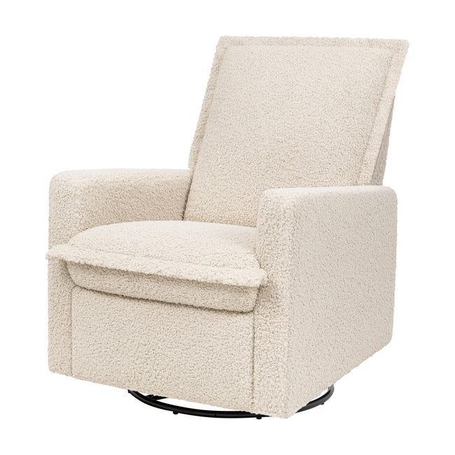 M20977AT,Babyletto,Cali Flange Gliding Swivel Recliner in Almond Teddy Loop