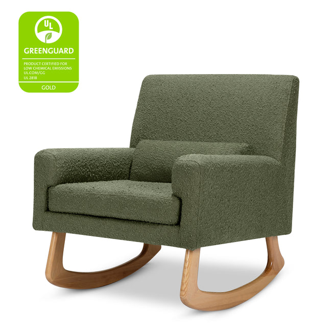 1085OBL,Nursery Works,Sleepytime Rocker in Olive Boucle w/Light Legs