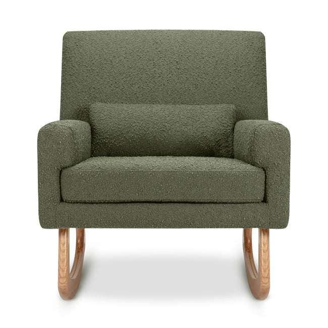 1085OBL,Nursery Works,Sleepytime Rocker in Olive Boucle w/Light Legs