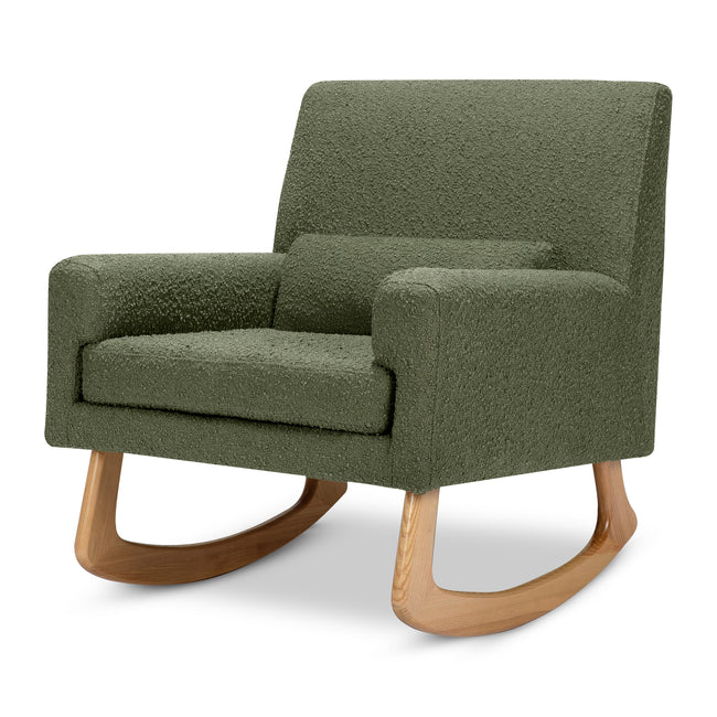 1085OBL,Nursery Works,Sleepytime Rocker in Olive Boucle w/Light Legs