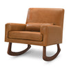 1085TAN,Nursery Works,Sleepytime Rocker in Vegan Tan Leather w/Walnut Legs