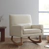 1085WBL,Nursery Works,Sleepytime Rocker in Ivory Boucle w/Light Legs