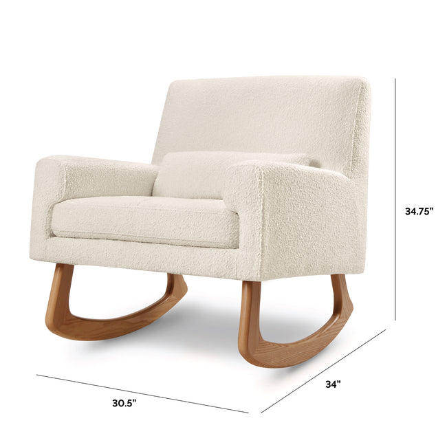 1085WBL,Nursery Works,Sleepytime Rocker in Ivory Boucle w/Light Legs