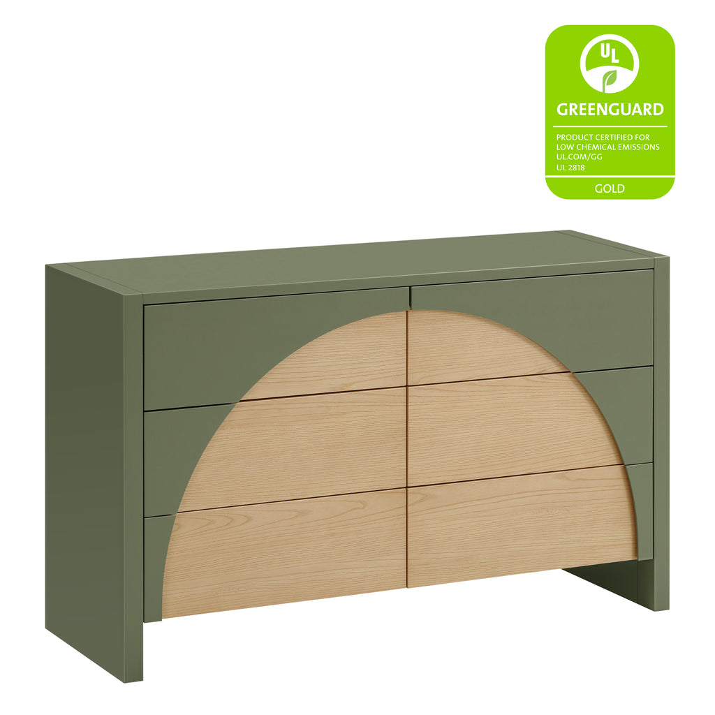 M30216OLSH,Babyletto,Moab 6-Drawer Assembled Dresser in Olive/Ash