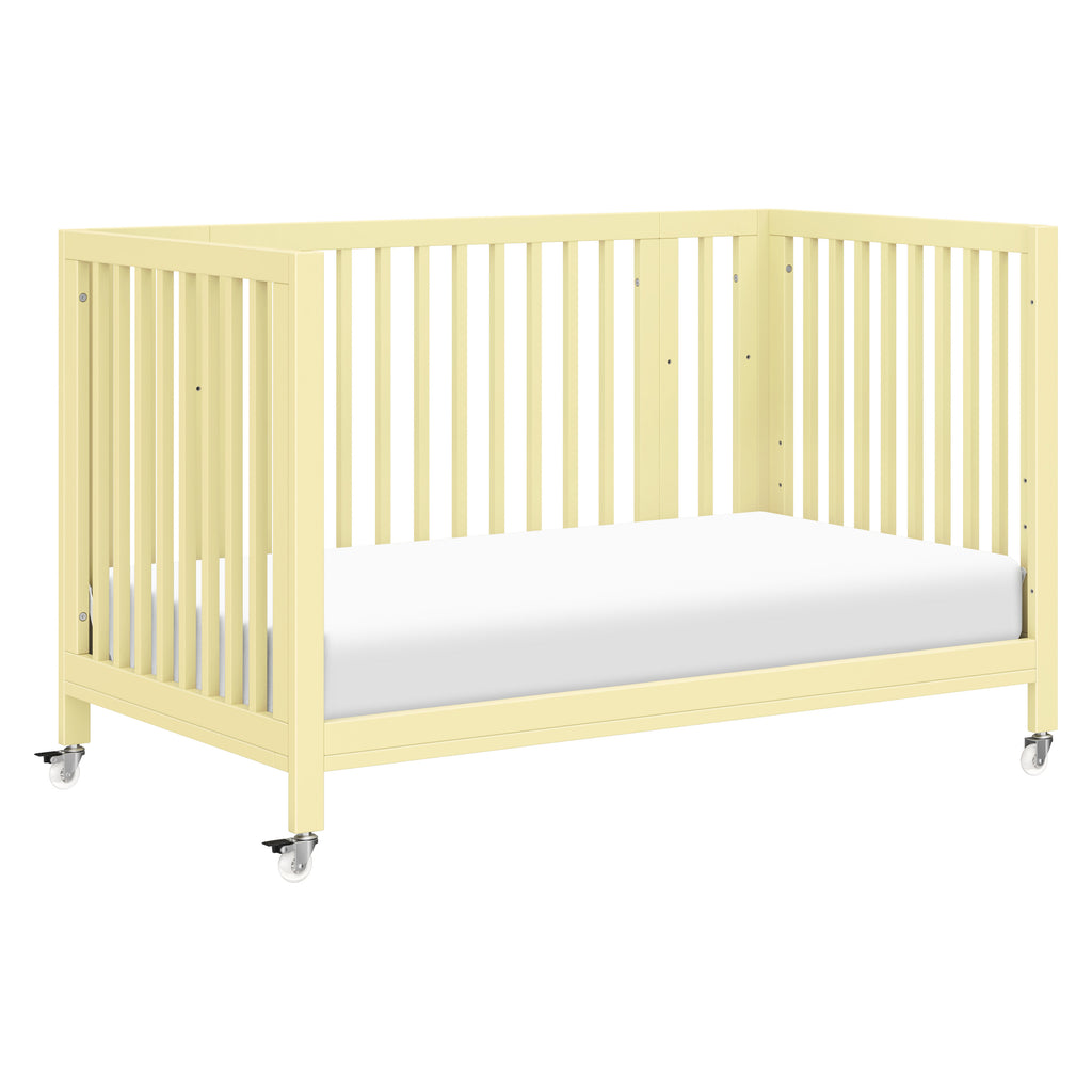 M30880PY,Babyletto,Rolli 9-in-1 Convertible All-Stages® Crib w/ Bassinet & Toddler Bed Kits in Pale Yellow