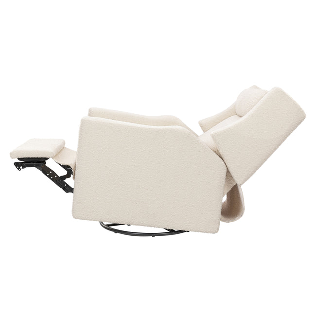 M11283PWB,Babyletto,Kiwi Deluxe Power Glider Recliner w/Heat&Massage in Performance Ivory Boucle