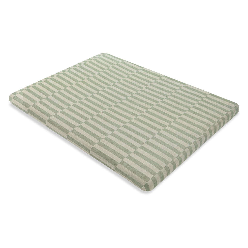 T30533,Babyletto,Moss Stripe Muslin All-Stages Midi Crib Sheet in GOTS Certified Organic Cotton