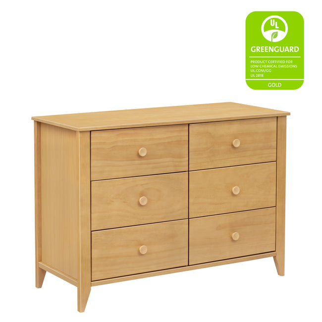 M10326HY,Babyletto,Sprout 6-Drawer Double Dresser in Honey