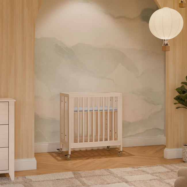 M30880NX,Babyletto,Rolli 9-in-1 Convertible All-Stages® Crib w/ Bassinet & Toddler Bed Kits in Washed Natural