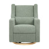 M11288STLB,Babyletto,Kiwi Glider Recliner w/ Electronic Control and USB in Sage Teddy Loop w/ Light Wood Base