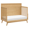 M15901HY,Babyletto,Palma Mid-Century 4-in-1 Convertible Crib w/ Toddler Bed Conversion in Honey