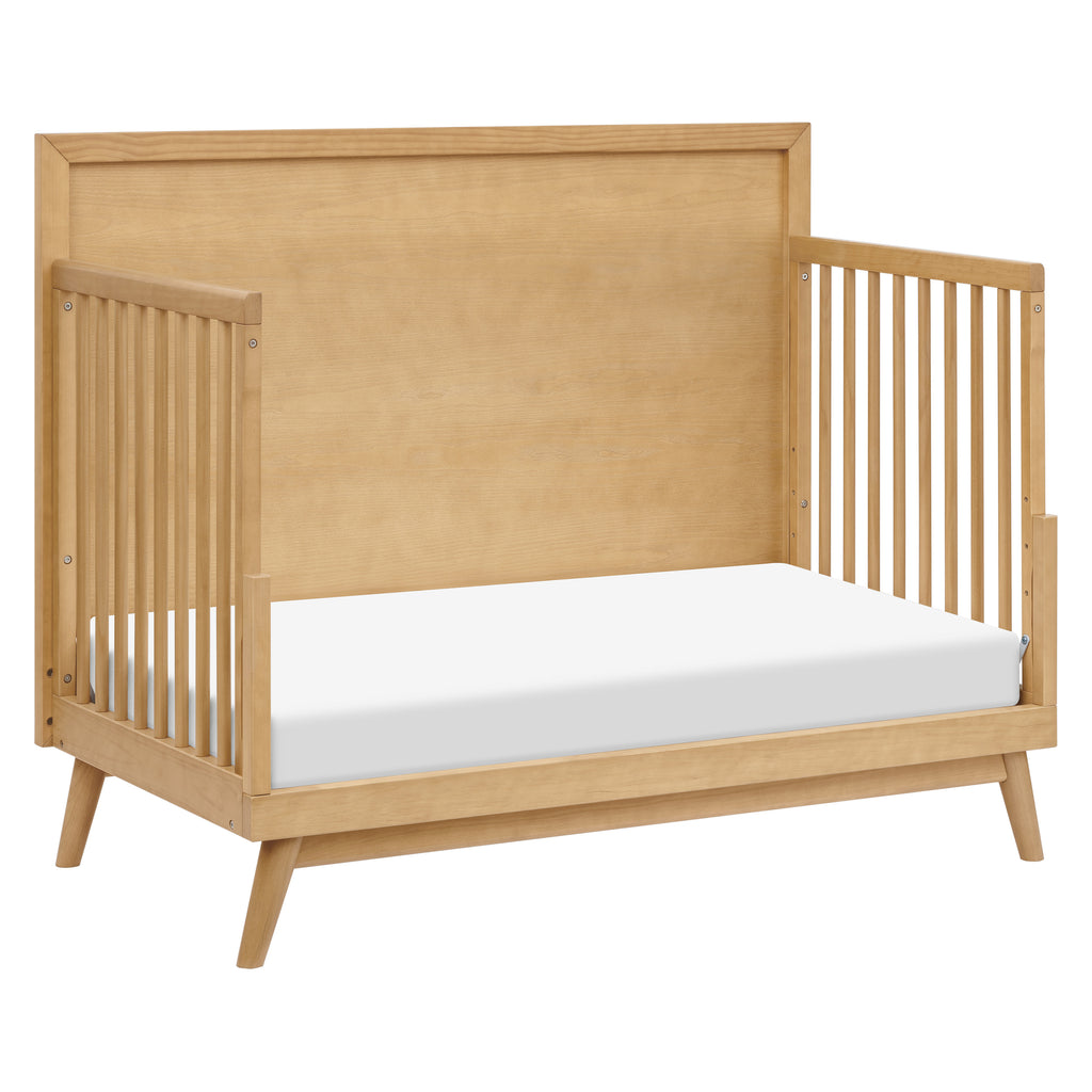 M15901HY,Babyletto,Palma Mid-Century 4-in-1 Convertible Crib w/ Toddler Bed Conversion in Honey