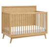 M15901HY,Babyletto,Palma Mid-Century 4-in-1 Convertible Crib w/ Toddler Bed Conversion in Honey
