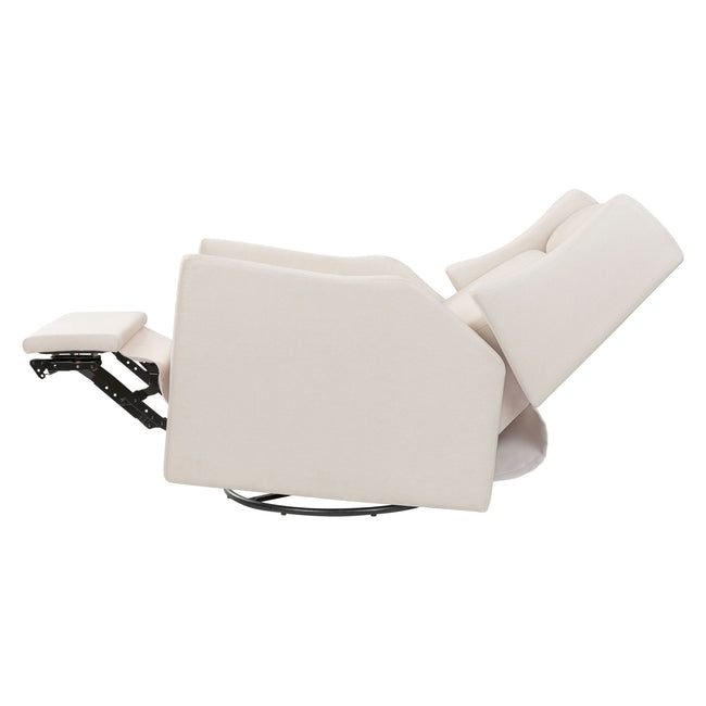 M11283PCMEW,Babyletto,Kiwi Deluxe Power Glider Recliner w/Heat&Massage in Performance Cream Eco-Weave