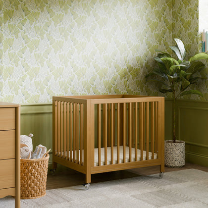 M30880HY,Babyletto,Rolli 9-in-1 Convertible All-Stages« Crib w/ Bassinet & Toddler Bed Kits in Honey