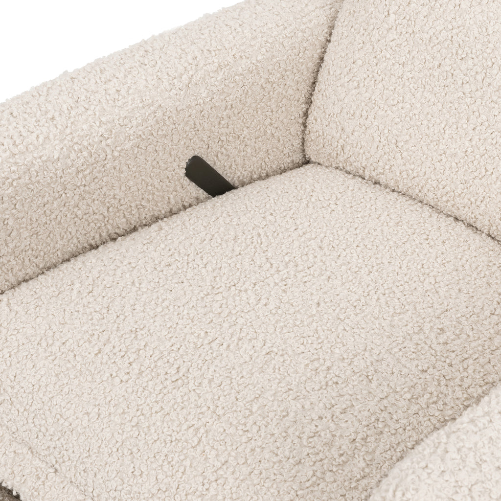 M20977AT,Babyletto,Cali Flange Gliding Swivel Recliner in Almond Teddy Loop