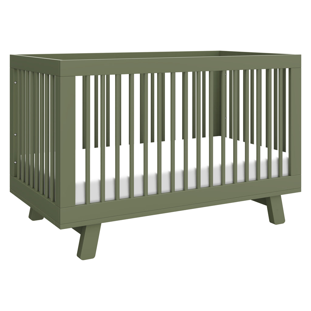 M4201OL,Babyletto,Hudson 3-in-1 Convertible Crib w/Toddler Bed Conversion Kit in Olive