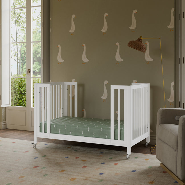 M30880W,Babyletto,Rolli 9-in-1 Convertible All-Stages® Crib w/ Bassinet & Toddler Bed Kits in White