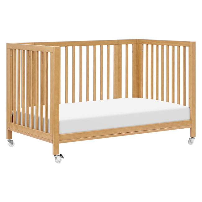 M30880HY,Babyletto,Rolli 9-in-1 Convertible All-Stages® Crib w/ Bassinet & Toddler Bed Kits in Honey