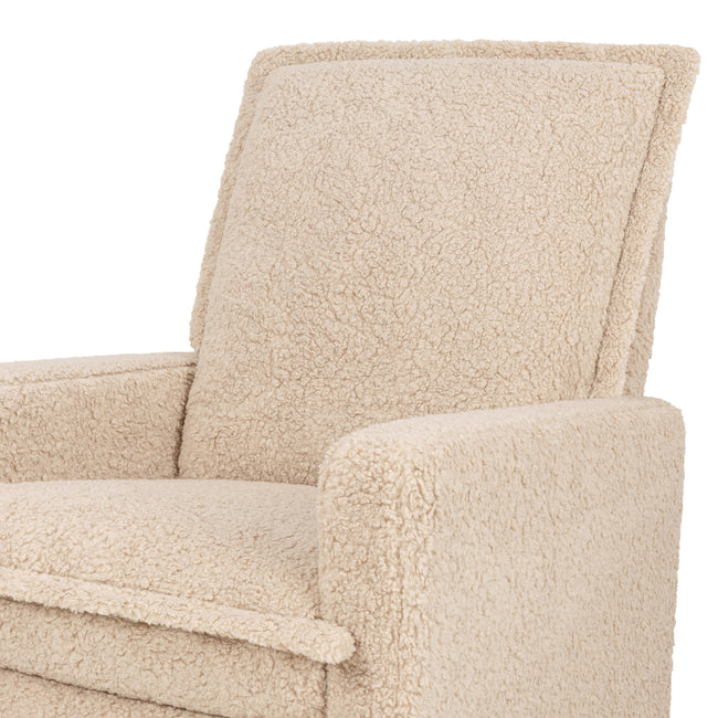 M20977CSG,Babyletto,Cali Flange Gliding Swivel Recliner in Chai Shearling