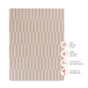 T30633,Babyletto,Cocoa Stripe Muslin All-Stages Midi Crib Sheet in GOTS Certified Organic Cotton