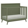 M15901OL,Babyletto,Palma Mid-Century 4-in-1 Convertible Crib w/Toddler Bed Conversion in Olive