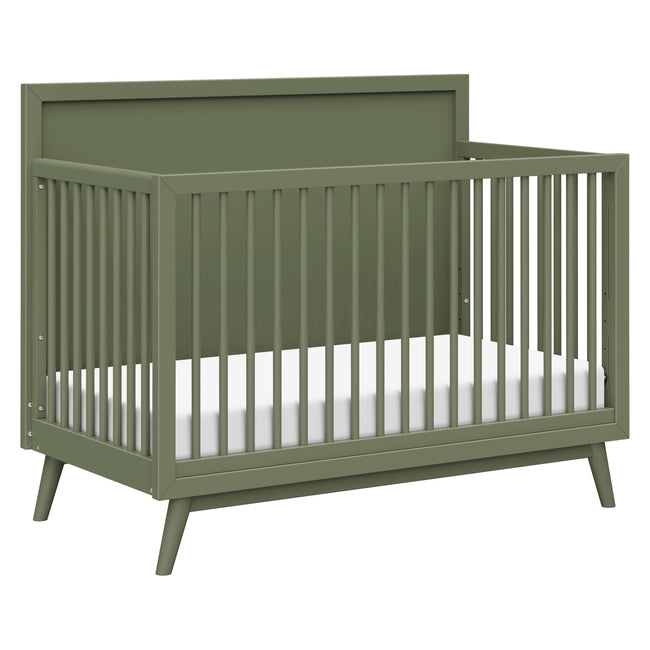 M15901OL,Babyletto,Palma Mid-Century 4-in-1 Convertible Crib w/Toddler Bed Conversion in Olive